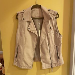 Light pink leather vest